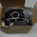 Air Blower Fan for Inflatables, 12V 1.5A Mini Airup Replacement Blower Fan with 2.0A Adapter and 5 LEDs Bulbs Light for Halloween and Christmas Inflatables (IP68 Waterproof, 3200RPM, 5.0 * 5.0'')