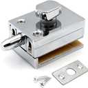 Glass Door Lock, Glass Door Latch Replacement, Glass Shower Door Latch, Glass Door Locks No Drilling for 8-12mm Glass Door