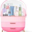 Teen Girls Gift Makeup Organizer,Skincare Organizer Jewelry Storage, Cosmetics Storage and Display Case,Make Up Holders and Organizers for Countertop,Bathroom Organizer (Triple Pink)