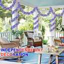50FT Red White and Blue Garland,4th of July Patriotic Garland for Indoor Outdoor Party Celebration Holiday Independence Day Memorial Day 4th of July Red White and Blue Decorations