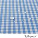 maxmill Checkered Tablecloth Stain Resistant Waterproof, Wrinkle Resistant Washable Heavy Weight Kitchen Table Cloth Gingham for Dining Room and Outdoor Use, Rectangle 60 x 120 Inch Light Blue White