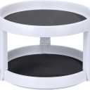 Lazy Susan Organizer, 2 Tier Non Skid Spice Rack Turntable,360 Degree Rotating 10inch Spinning Organizer for Pantry Cabinet, Kitchen, Countertop, Vanity Display Stand