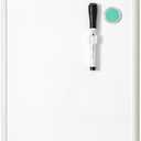 U Brands Contempo Magnetic Dry Erase Board White Board, 11" x 14", White Modern Frame, Includes Magnet and Marker Pack of 4