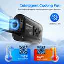 300W Power Inverter DC 12V to 110V AC Car Inverter with TypeC 30W & 3 USB-A interfaces, Dual AC Adapter for Laptops Charger