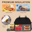 Lunch Tote Bag for Women, Quilted Puffer Work Purse with 15.3 Inch Laptop Compartment, for Office, Teacher, Nurse