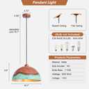 15.7" Metal Dome Pendant Light Industrial Color Painting Lampshade, 15.7in without Hollow