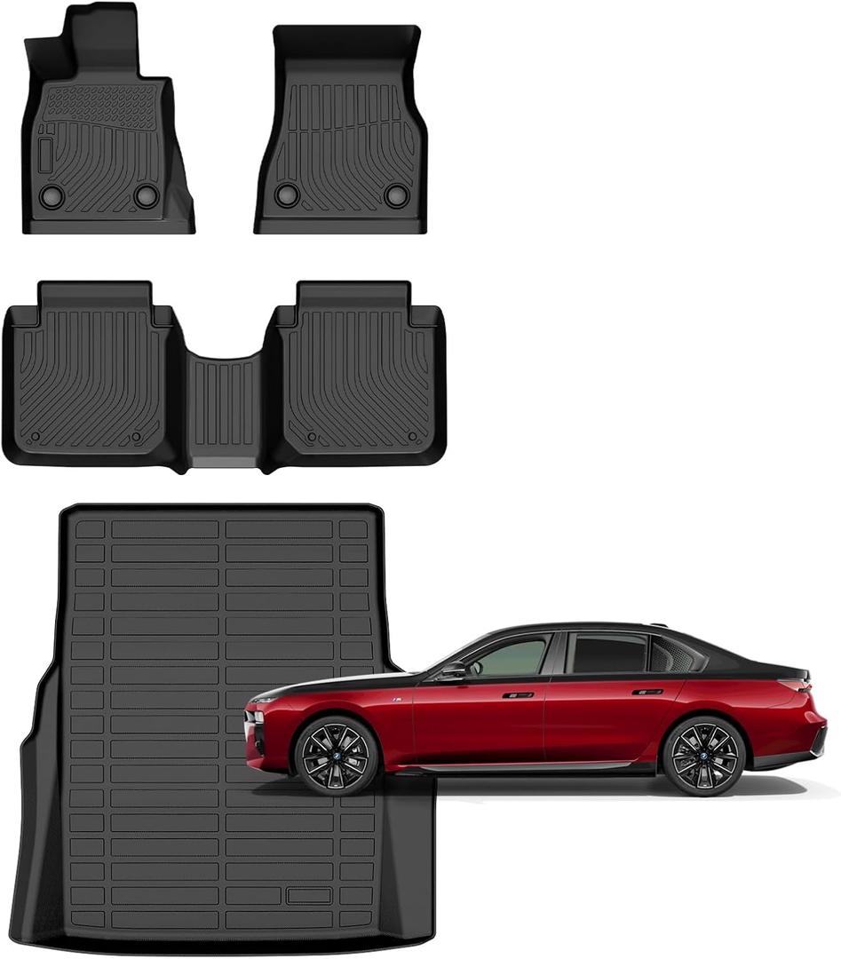 for BMW i7 Floor Mats 2023 2024 2025,Car Mats for BMW i7 All Weather Floor Mats Cargo Liner Anti-Slip Custom Fit for i7 Accessories