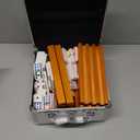 Queensell Mexican Train Dominoes Set with 8 Holders - Wooden Hub and Tiles Holders - Double 12 Tiles with Dots (D12 + 8 Holders)
