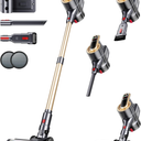 RENDOW Cordless Vacuum Cleaner, 550W 45Kpa Stick Vacuum, 65Mins Vacuum Cleaners for Home with LED Display, Self-Standing Anti-Tangle Lightweight Vacuum Cordless for Carpet Hardwood Floor