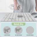 Stone Dish Drying Mat for Kitchen Counter,24"(L)×16"(W) Collapsible Fast-Drying Diatomaceous Earth Mats with Towel Sanding Tool,Versatile Stone Drying Mats for Cups Dishes Bottles