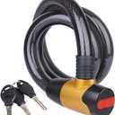 Heavy-Duty Cable Lock, Anti-Theft Outdoor Waterproof Locks for Bike, Motorcycle, Warehouse,Fence Shed, Gate