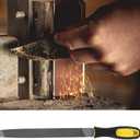 8in Flat Mill File, Smooth Blade with Ergonomic Handle, T12 carbon tool steel Edge Metal File Sharpening for Drills and All Edge, Lawn Mower Blade, Garden Shears, Chisels, etc