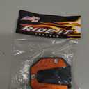 Universal Motorcycle Kickstand Foot Side Stand Extension Pad Replacement for Most Honda Yamaha Kawasaki Suzuki Harley Models Aluminium Kickstand Extension Plate Anti-skid Enlarged Base (Orange)