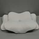 DONAMA Cervical Pillow for Neck and Shoulder, Contour Memory Foam Pillow, Ergonomic Neck Support Pillow for Side Back Stomach Sleepers with Pillowcase-Standard Size (Standard Size 21.65"Lx12.12"Wx4.13"H, White)