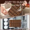 6 Pcs of Chocolate Molds, Dubai Chocolate Mold, with 2 Scrapers, Cold-Resistant and Heat-Resistant, Easy to Demold and Non-Stick, Suitable for Candy and Chocolate Making