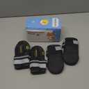 QUMY Dog Shoes for Large Dogs, Medium Dog Boots & Paw Protectors for Winter Snowy Day, Summer Hot Pavement, Water-Resistant in Rainy Weather, Outdoor Walking, Indoor Hardfloors Skid-Resistant Sole (Size 6: 2.6''x3.0''(W*L) (Pack of 4))