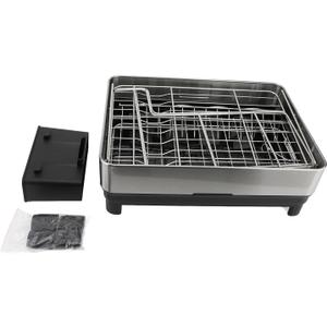 Multifunctional Stainless Steel Dish Drying Rack with Cutlery and Cup Holder for Kitchen Counter, Space Saving Design (2 Tier)