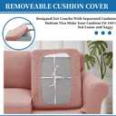 XINEAGE New 2 Pieces Chair Covers with Arms Super Stretch Chair Slipcover for Living Room Pet Dog Universal Slip Cover Anti Slip Armchair Furniture Protector (Dusty Pink), 31"-46"(1 Cushion)