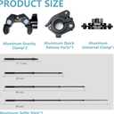 360 Motorcycle Mount Kit, Universal Adjustable Motorcycle Camera Mount for Motorcycle Handle, Compatible with Insta360 X4 X5 Accessories, Bike Mount for GoPro Camera