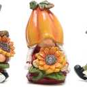 Hodao 3pcs Fall Thanksgiving Pumpkin Gnomes Decorations Handmade Swedish Tomte Elf for Fall Decor Gift - Thanksgiving Party Home Gnomes Decor - Autumn Gifts