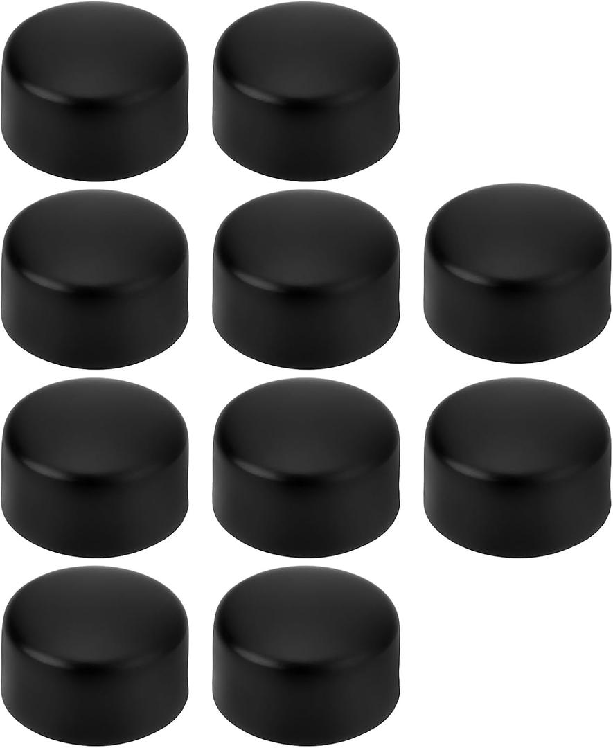 ECSiNG 10pcs Axle Nut End Caps Wheel Nut Caps Bolt Covers 1/2" Flat Head Hex Socket Cover Protectors for Rollator Walker Compatible with Drive R726 R728