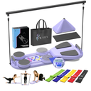 Pilates Board – Foldable Pilates Reformer with Resistance Bands, Bar & Travel Bag – Full-Body Strength & Ab Training Equipment for Women & Men, 15 in 1