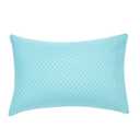 Amazon Basics Full/Queen Comforter Set with Geometric Sheets, 7-Piece Industrial Teal Bedding, Lightweight Microfiber Bed-in-a-Bag