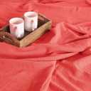BOUTIQUO 100% Cotton Bed Blanket, Breathable Thermal Blanket King Size, Soft Honeycomb Waffle Blanket 90"x102", Cotton Bed Blanket, Perfect for Layering Any Bed for All Season, Coral