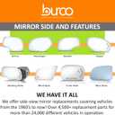 Burco 2936 Flat Driver Side Non-Heated Mirror Glass, Fits Ford Explorer, Explorer Sport, Explorer Sport Trac, Ranger, Mazda B2300-B4000, Mercury Mountaineer, Snap Fit Replacement for Heated/Non-Heated