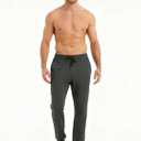 Men's Fleece Lined Joggers  Stretch Thermal Athletic Sweatpants Tapered Fit with Zipper Pocket for Running Gym (XXXL)