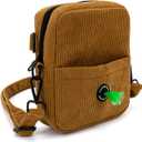 COOWONE Dog Treat Pouch,Velvet Dog Training Pouch Bag Built-in Poop Bag Dispenser | Large Capacity Pet Treat Training Bag for Treats, Kibbles, Pet Toys (Brown)