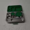 Stainless Steel Bento Box Kids, Kids Metal Bento Lunch Box BPA Free Lunch Box Containers 304 Stainless Steel Bento Box for School and Office(Green)