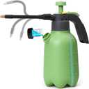 T4U 1/2 Gallon Pump Sprayer with Flexible Adjustable Nozzle, PP Hand Pump Pressure Sprayer with Built-in Measuring Cup for Home Garden Plant Care and Household Cleaning, Indoor & Outdoor Use