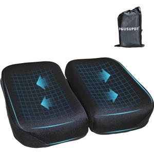 Adjustable Seat Cushion, Memory Foam Office Chair Cushion, Car Seat Cushion, Foldable Travel Cushion for Tailbone Pain, Sciatica Pain Relief, Lifting Cushion for Sitting, Driving, Traveling(Large)