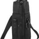 Bagenerous Gym Magnetic Water Bottle Holder with Adjustable Shoulder Strap and Phone Pocket,Holds 30/40oz Bottle Sleeve with Handle/Handleless,7 Card Pockets (Black)