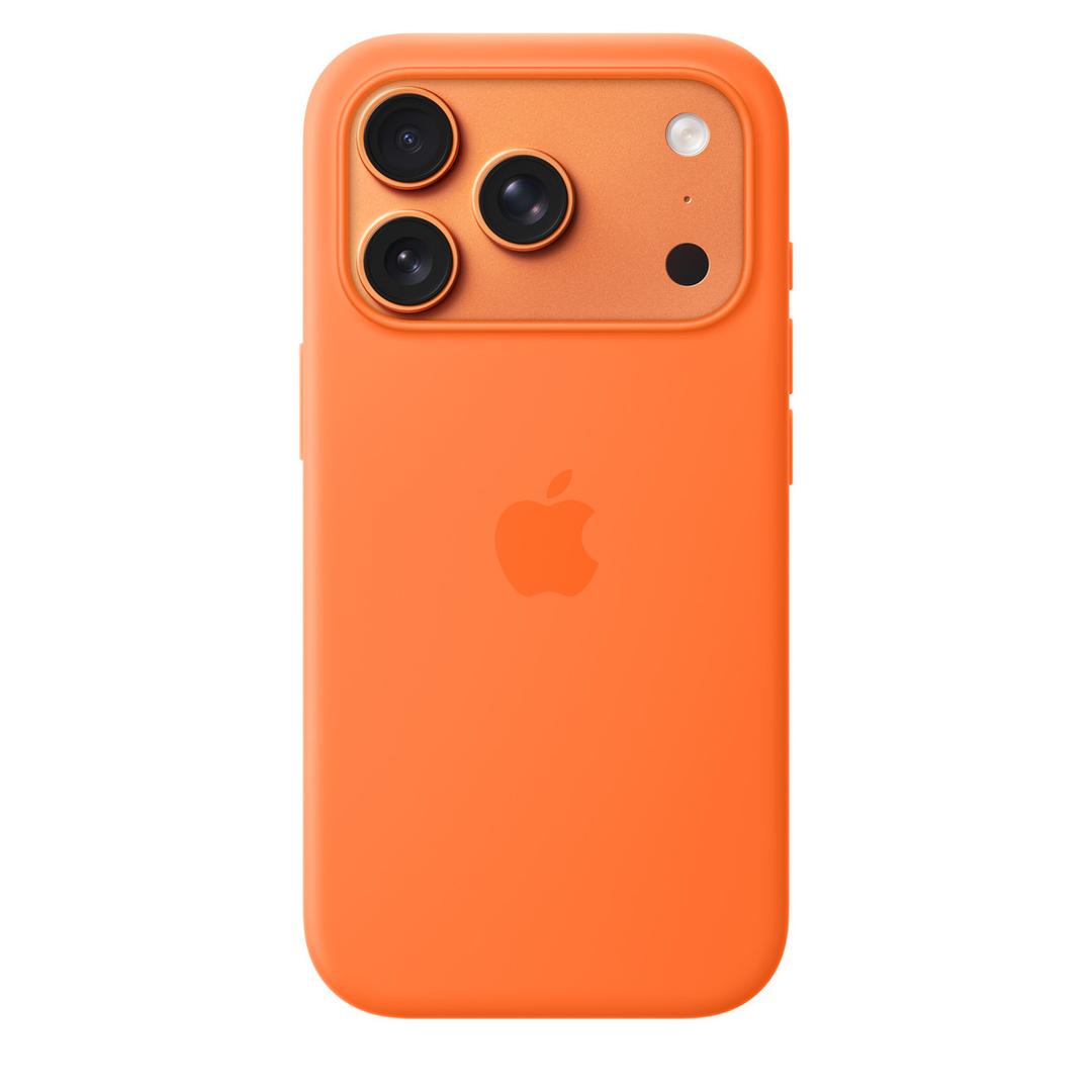 iPhone 17 Pro Silicone Case with MagSafe – Orange