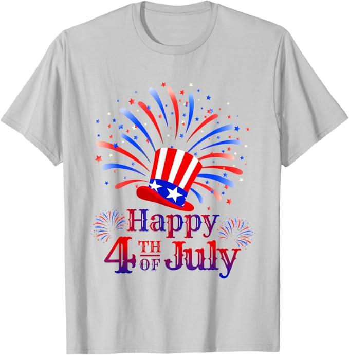 Happy 4th of July America T-shirt Celebrating Freedom T-Shirt L