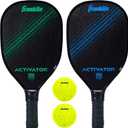 Franklin Sports Pickleball Paddle and Ball Set - Wooden Pickleball Rackets + Balls - Activator - USAPA Approved | Ball Set, Pickleball Rackets, Pickleballs, USA Pickleball, USAPA, Approved, One Size