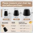 24PCS Upgraded Silicone Chair Leg Floor Protectors for Hardwood Floors, Furniture Sliders for Chair Legs, 360°Felt Pad Bottom Wrapped Thickening Furniture Pads Cap Covers to Scratch and Reduce Noise