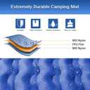 FNARMW Double Sleeping Pad Camping, Self Inflating 6'' Extra-Thick 2 Person Pillow Built-in Foot Pump Waterproof Inflatable Sleeping Mat Backpacking, Tent, Hiking, Portable Camping Pad (Navy Grey)