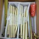 Ling's Moment Wedding Arch Backdrop Stand with Flowers - 7.2FT, 6FT Double Metal Arch Frame with Drapes for Ceremony Decoration - Bridal Shower, Artificial Floral Birthday, Set of 2, White Ivory Green