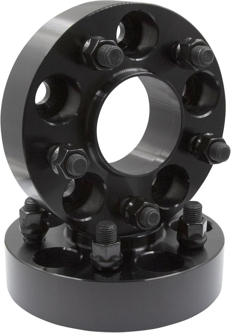 Wheel Accessories Parts 2 Pcs Hub Centric Wheel Spacers 5 on 120mm 5x120mm 1.50 Inch Thick 72.56mm Hub M14x1.5 14x1.5 Thread Stud Fits Land Rover Discovery LR3 LR4 Range Rover (Black Anodized)