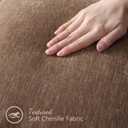 Pallene Chenille Soft Brown Throw Pillow Cover 18x18 Set of 2