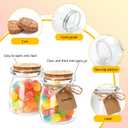 Brajttt 3.4 oz Small Glass Jar with Cork Lids,48 pcs Mini Glass Bottles,Spell Jars with Twine and Labels,Pudding Yogurt Jar for DIY Crafts,Wedding,Gifts,Party Favors,Baby Shower