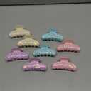 8 Pcs Large Acrylic Hair Claw Clips for Women Non slip Strong Hold Clamps for Thick and Thin Hair(Flower,Drenched Color)