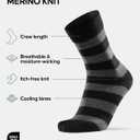 DANISH ENDURANCE Merino Wool Socks for Men and Women, Dress Socks, Thermal, Casual & Warm, 3 or 5 Pack (Medium, Multicolor (1 X Black, 1 X Black/Grey Stripes, 1 X Black/Grey Dots))