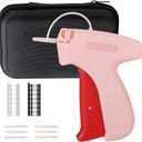 Stitch Gun for Clothes-Tagging Gun for Clothing with Case,Pink Stitchy Microstitch Gun Quick Clothing Fixer,Includes 6 Needle and 1000 Black Fasteners&1000 White Fasteners