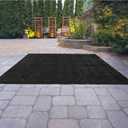Garland Rug Artificial Grass 5 ft. x 8 ft. Large Indoor/Outdoor Area Rug Black -Lush Black, Durable, and Low-Maintenance for Patios, Lawns, and More