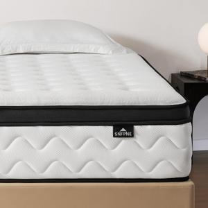 Twin Mattress 10 Inch - Medium Firm Hybrid Memory Foam Twin Size Mattress with Individual Pocket Springs for Pressure Relief, Back & Lumbar Support, Fiberglass-Free, 75" x 39"