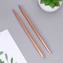 Cabilock 6-Pack Dual Head Metal Ballpoint Pens Rose Gold Blue Ink Smooth Writing Lightweight Portable Office School Supplies